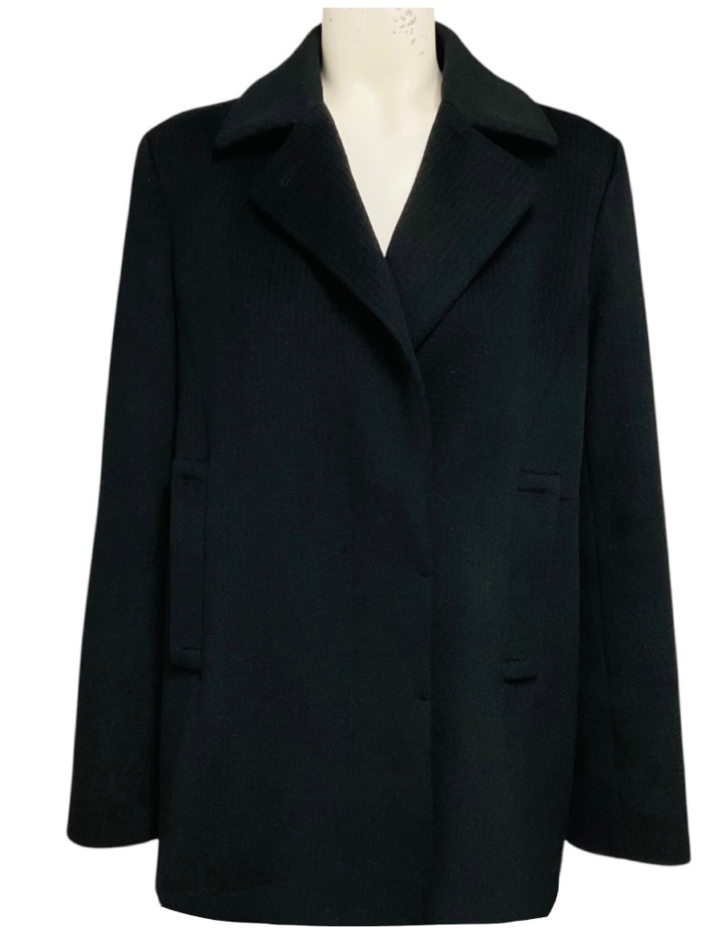 JIL SANDER BLACK WOOL, ANGORA, AND CASHGORA JACKET